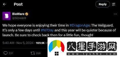N7日臨近但無質量效應5的重大更新發(fā)布